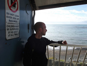 outdoor viewing on Coastal Pacific train