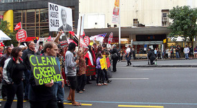 Auckland anti-privatisation protest