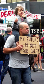 Auckland anti-privatisation protest