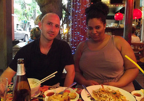 Me and Jo enjoying Thai meal