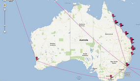 My travels - AustraliaMap
