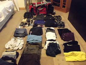 All my travel bits layed out