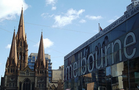 Melbourne Fed square - cathedral