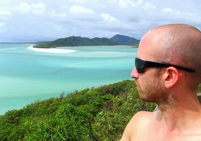 lookout over Whitehaven beach and Hill Inlet