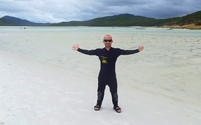 Me in my stinger suit at Tounge beach