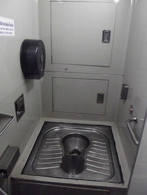 asian squat toilet on train