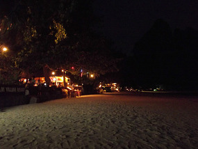 night on west Rai Leh beach