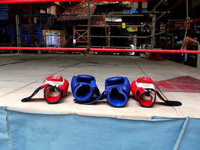 thai boxing ring in bar on east beach
