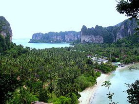 viewpoint left west beach, right east beach