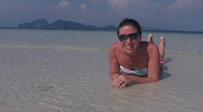 Disfrutando de la playita