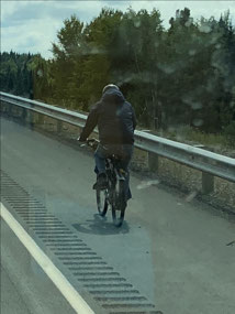 Trans Canadian Highway biker
