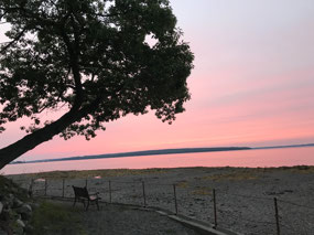 Sunrise started with a pink glow