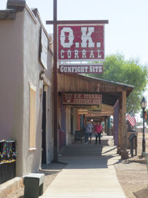 Looking up the main street