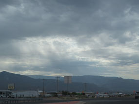 Rain in the mountains en route to Alamogordo