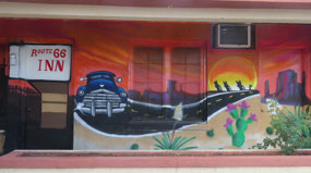 Mural on the side of our hotel