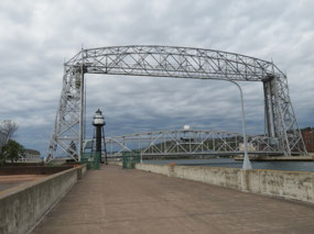 One of the three lighthouses on this pier