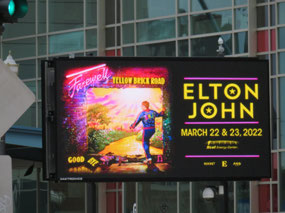 Advertising at the sports and arts complexL