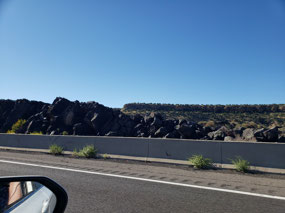 Black rock in New Mexico