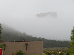 The mesa pokes up its head