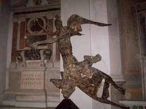 A contemporary angel statue