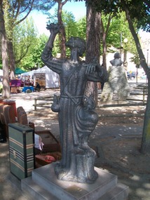 Lake - St. Francis statue