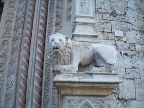 Lion guarding the duomo