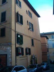 Our hotel - top right window