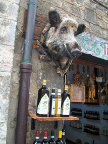 Gubbio - outside a shop