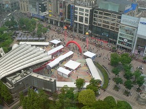Nanjing Dong Lu from Our Hotel Room