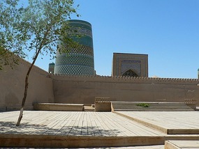 Peaceful Courtyard of the Kaltor Minaret, Khiva