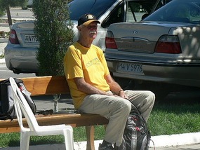 Alan Suffering with "Bukhara Belly"