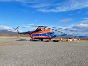 Our MI 8 Helicopter, Pevek to Bilibino