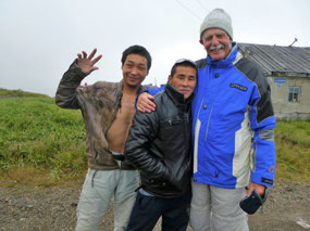 Alan With Newly Found Friends
