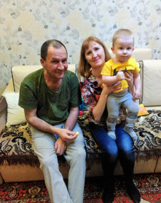 Vadim and Yuliya with Grandson