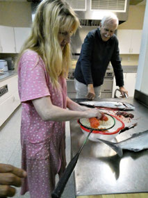 Yuliya Sieves the Salmon Roe