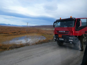 We Stop to Question a Truck Driver