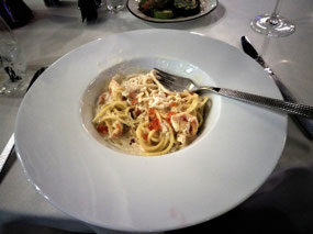 Crab and Prawn Spaghetti