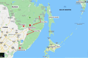 Location of Khabarovsk