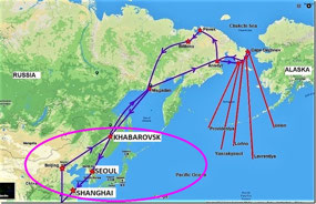 Route to Shanghai via Seoul