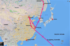 Shanghai to Sydney Via Beijing & Nanjing