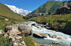 Village in Ushguli, Georgia