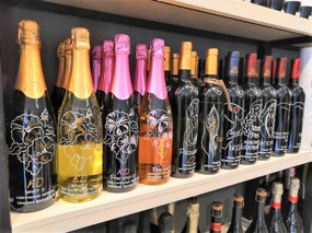 Hand Painted KD Wine Bottles