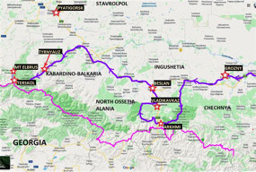 Route To Mount Elbrus