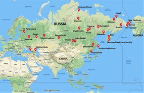 Key Destinations Travelled to in Russia to 2020