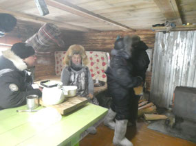 Making Tea in the Smoke Filled Hut