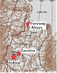 Location of Zarnitsa Mine (c. E Erlich)