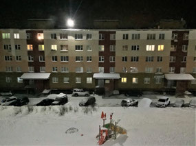 Our Apartment Block at Night