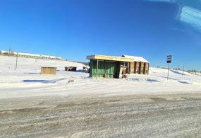 Lonely Bus Shelter at Nuoragana