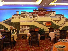 Mural of Potala Palace at our Hotel Restaurant