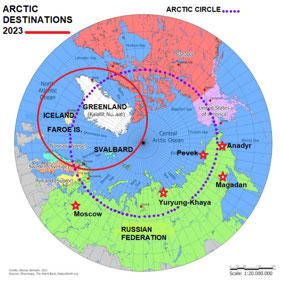 Arctic Destinations, Including our 2023 Travels